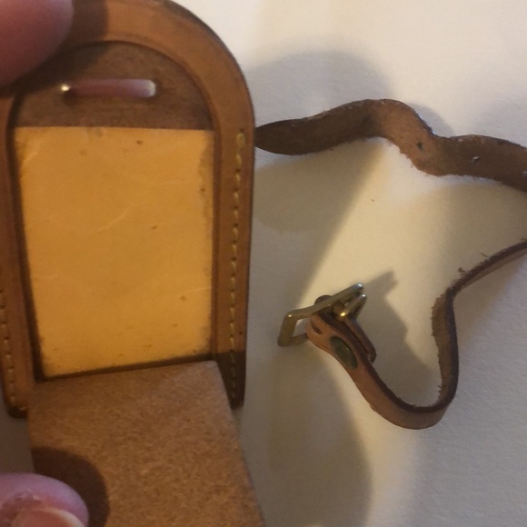 Authentic Louis Vuitton vachetta leather luggage tag 0013 - Picture 5 of 8
